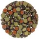 Czech 2-hole Cabochon beads 6mm Crystal California Gold Rush Matted